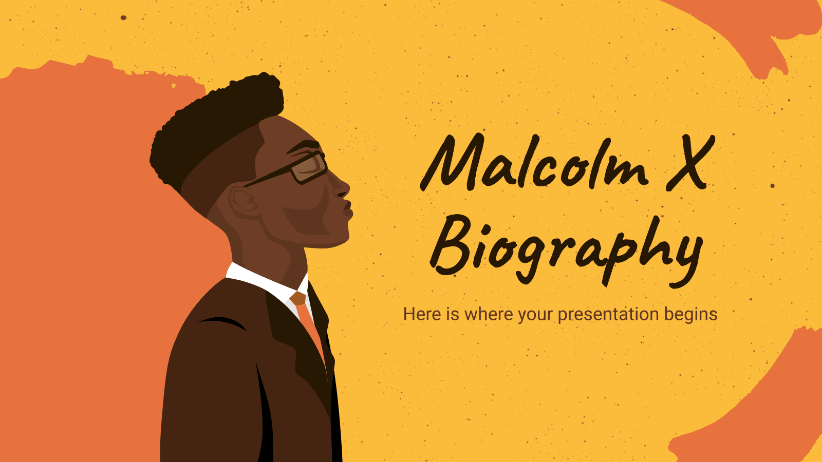 Malcolm X传记PowerPoint模板